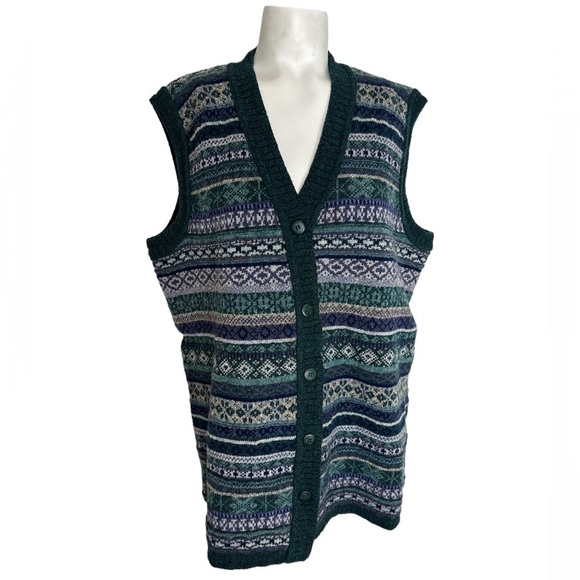 L.L. Bean | L.L. Bean Vintage Wool Sweater Vest Made in USA - Picture 1 of 5